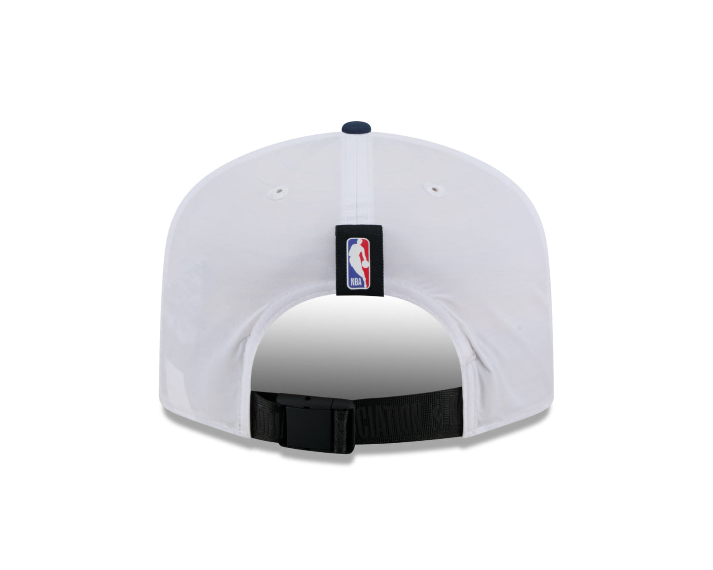 Hat for the 2025 draft, showcasing the Denver Nuggets logo in New Era's newest style 19Twenty design. White cap with navy bill, red script Denver Nuggets