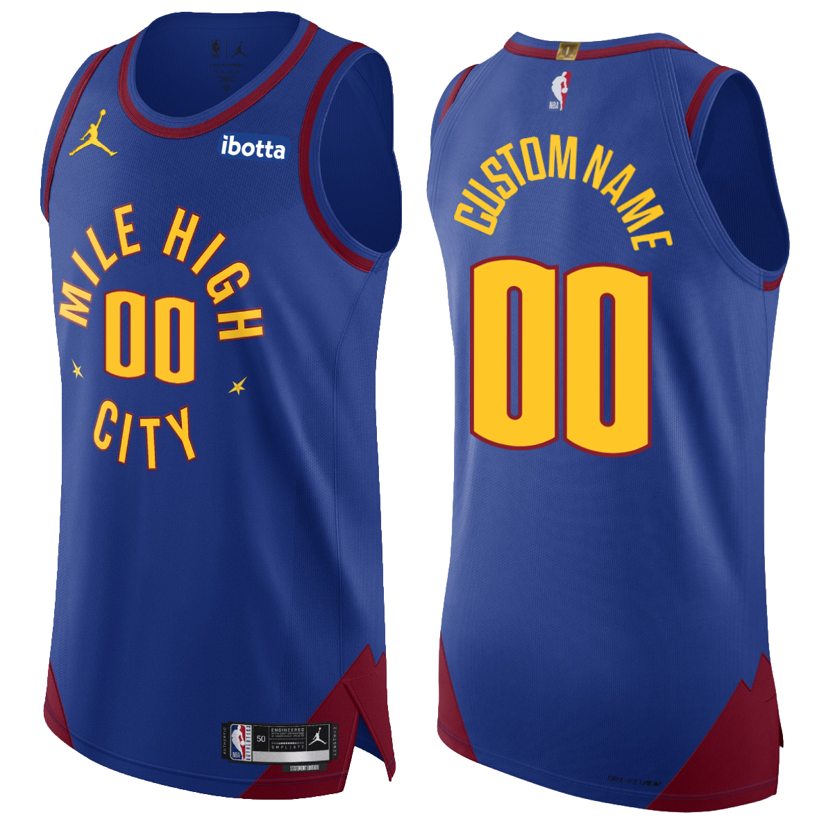 Nuggets Authentic Customized Statement Jersey