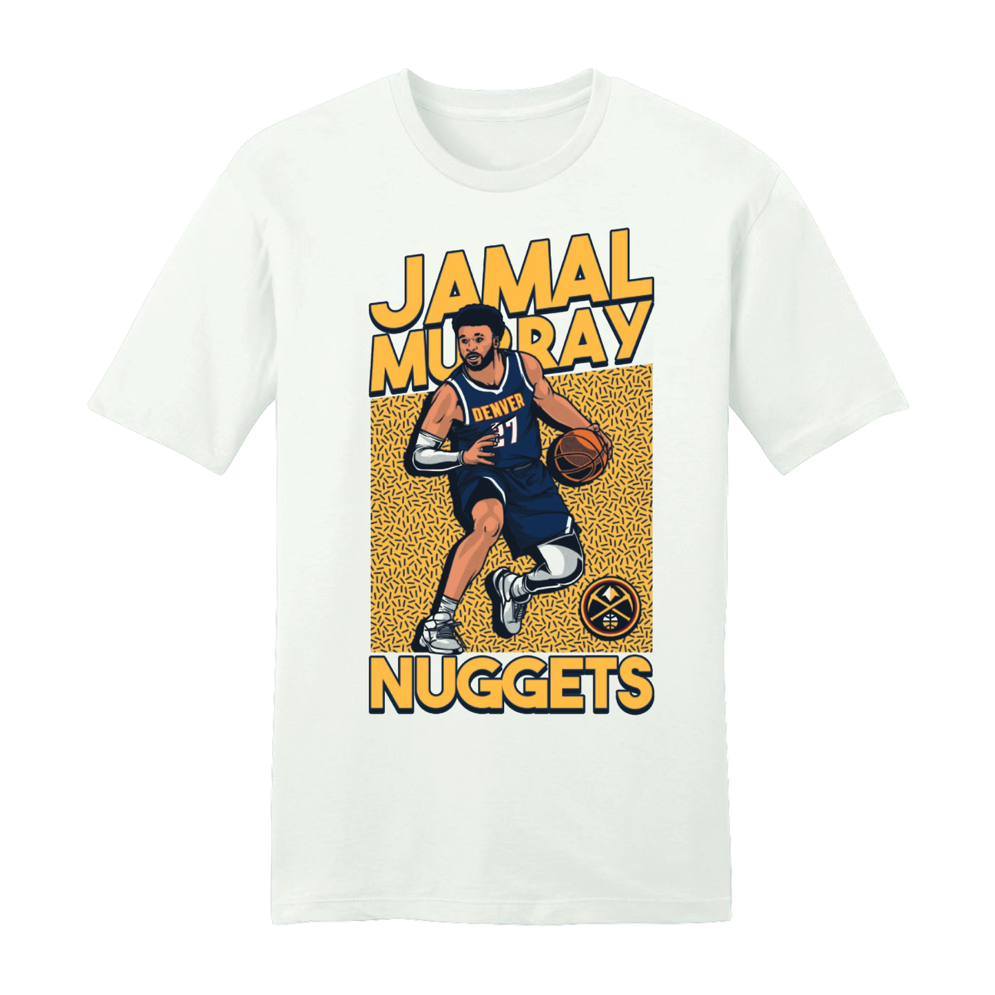 Nuggets #27 Jamal Murray In Action T-Shirt