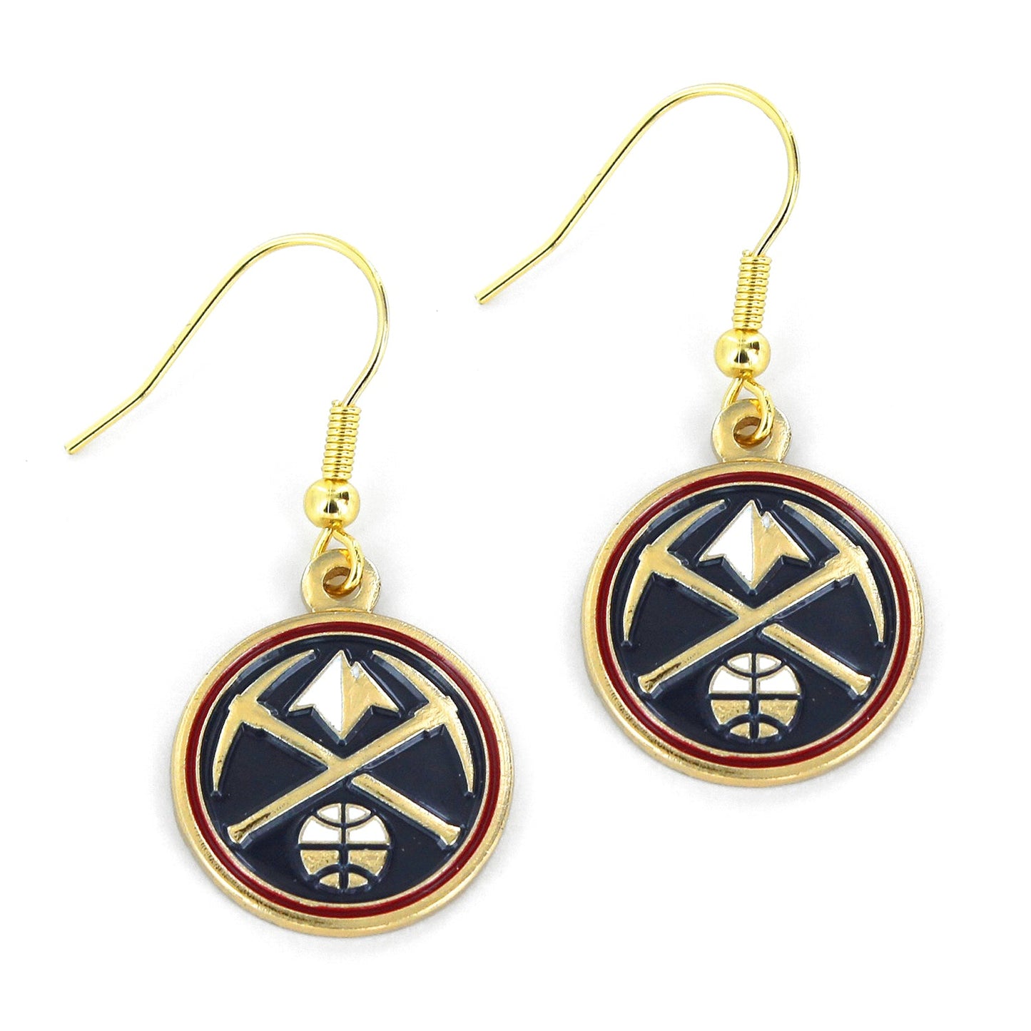 Circle shaped earrings featuring the Nugget's logo, perfect for fans to show their team spirit.
