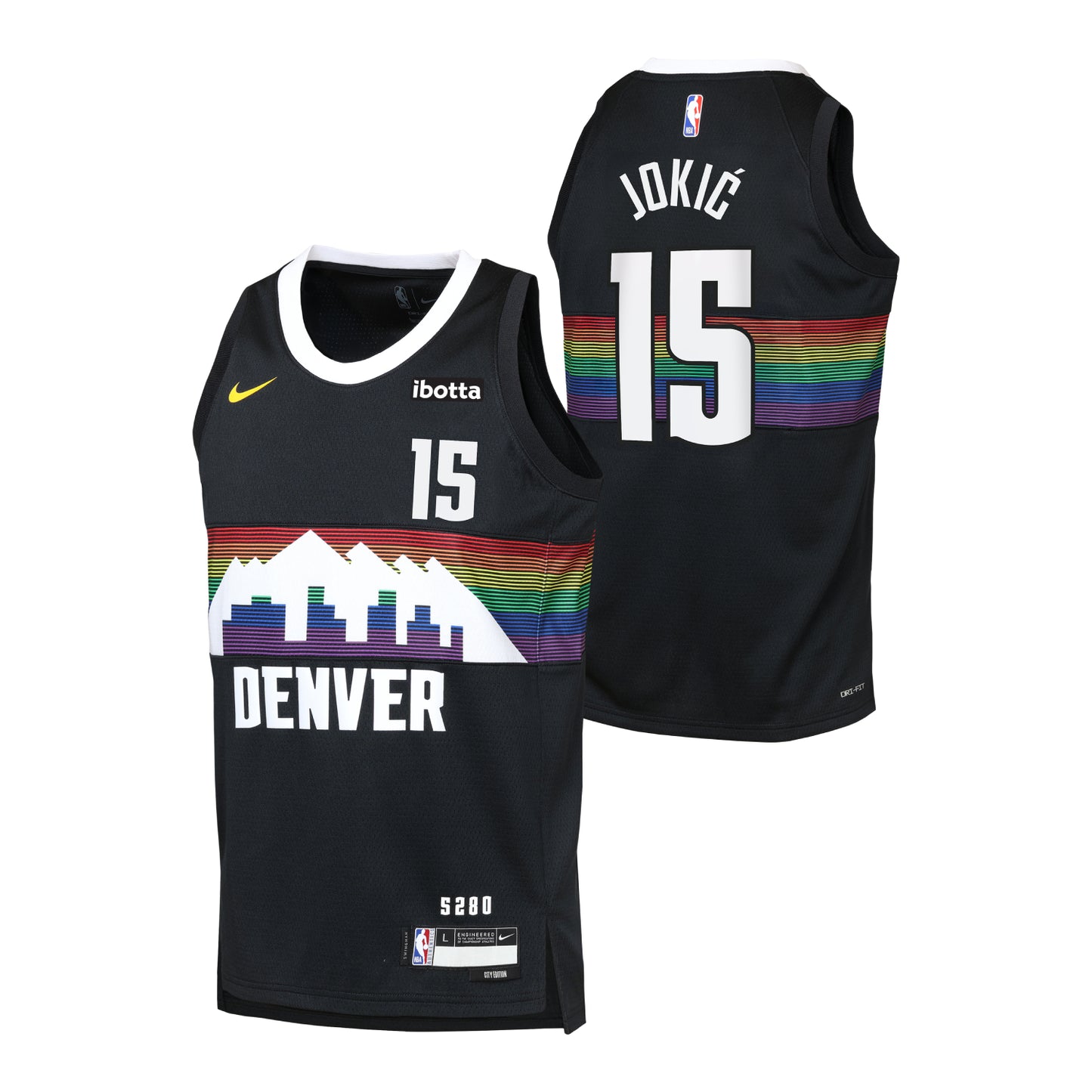 Youth Denver Nuggets 2025-26 City Edition #15 Nikola Jokic Swingman Jersey