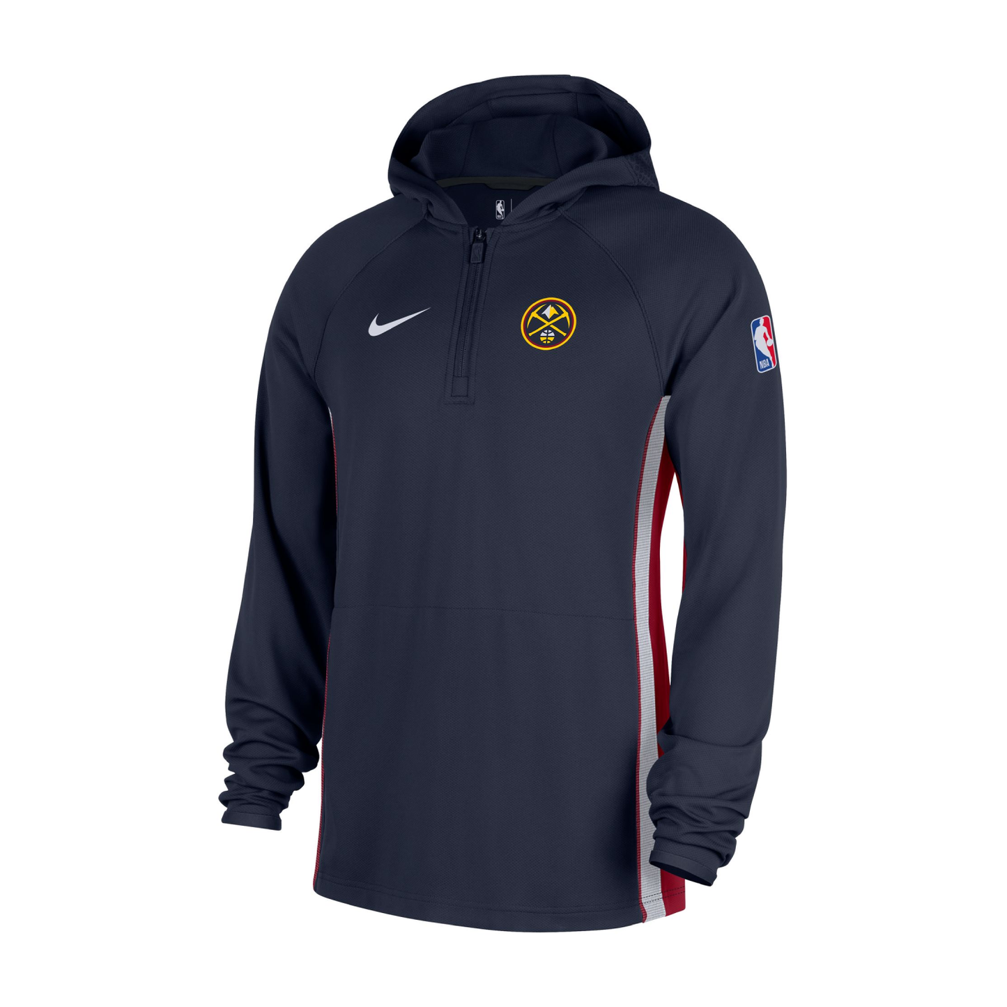 2025 Nuggets Authentic On Court Zone Quarter-Zip Dri-FIT Hoody Jacket