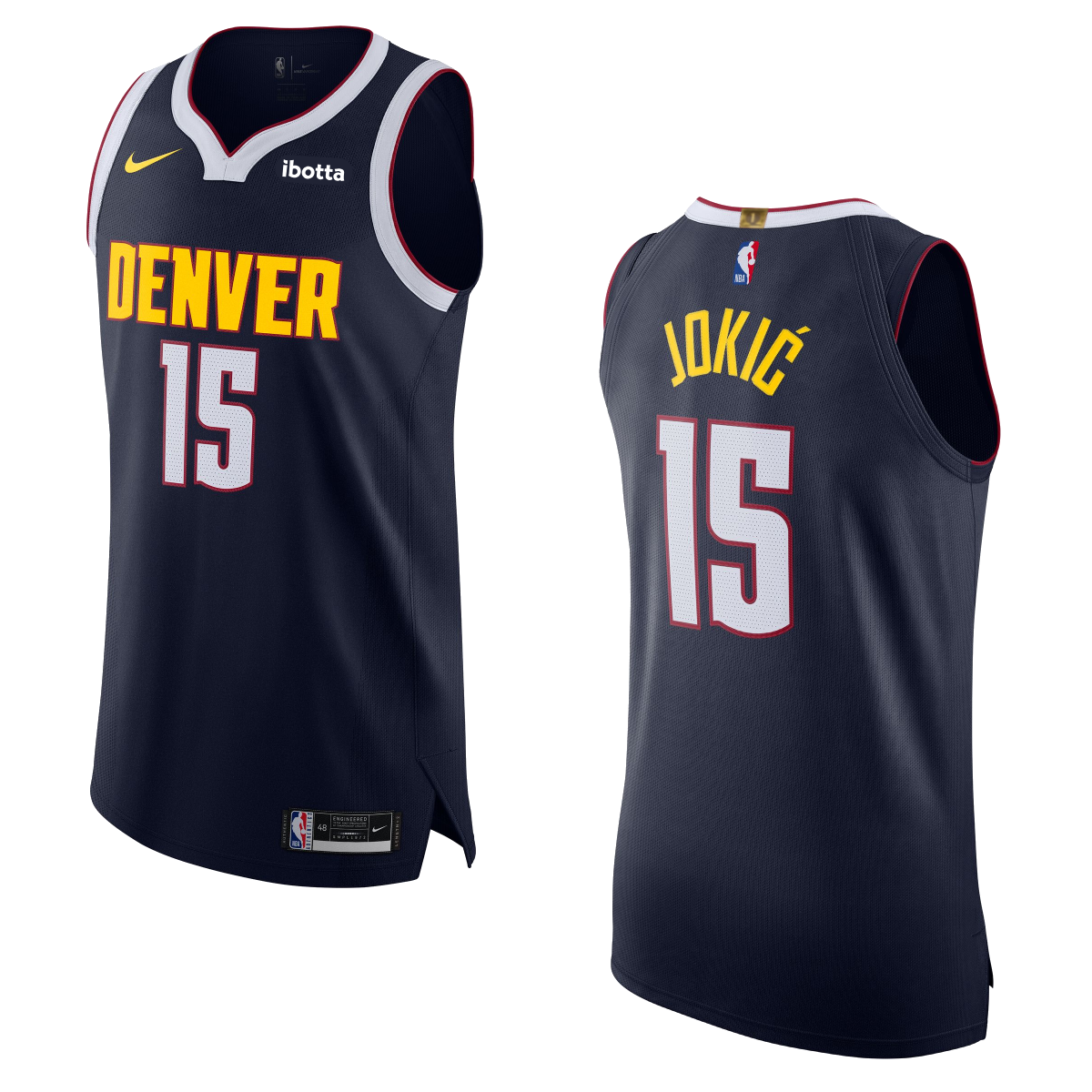 #15 Nikola Jokic Navy Authentic Jersey