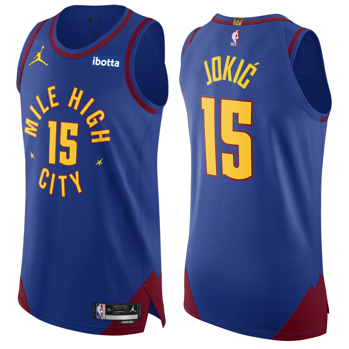 Denver Nuggets #15 Nikola Jokić Statement Authentic Jersey