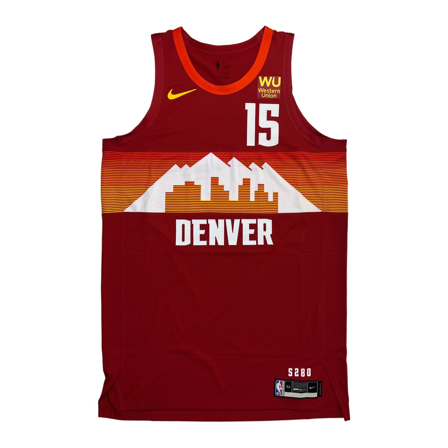 2020-21 Nuggets City Edition Team Issued #15 Nikola Jokić Authentic Jersey
