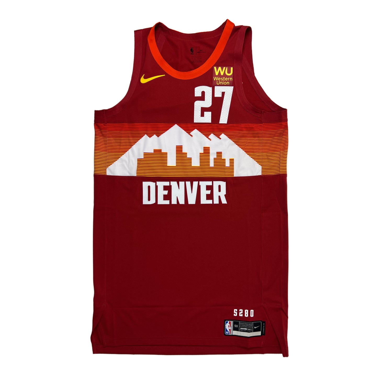 2020-21 Nuggets City Edition Team Issued #27 Jamal Murray Authentic Jersey