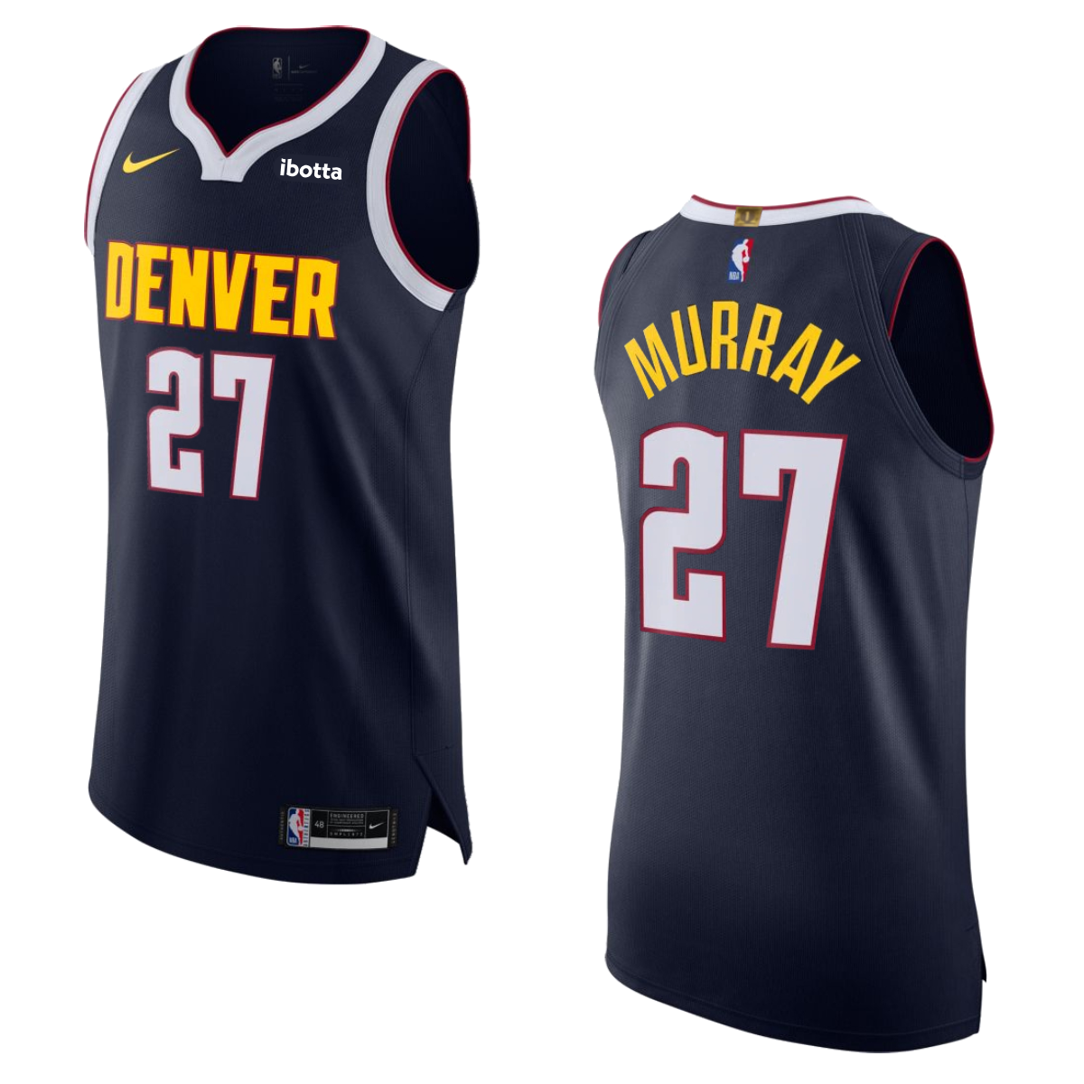 #27 Jamal Murray Navy Authentic Jersey