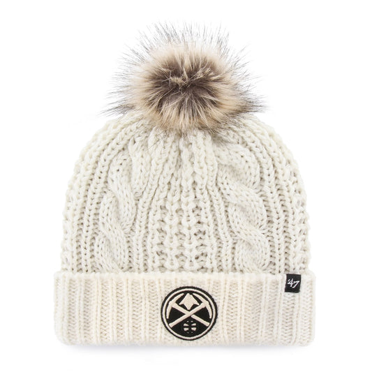 Women's Denver Nuggets Meeko Pom Knit - White