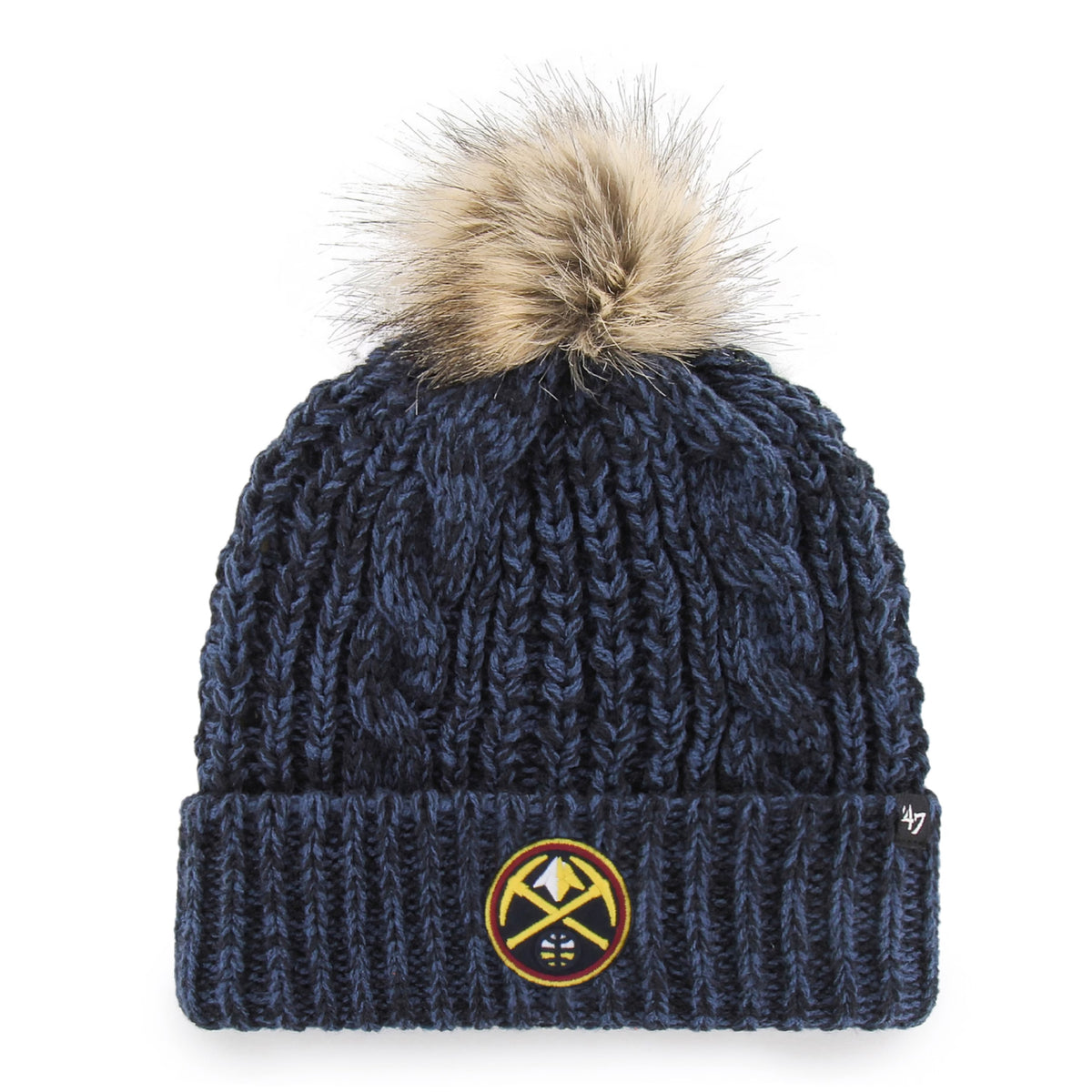 Women's Denver Nuggets Meeko Pom Knit - Navy