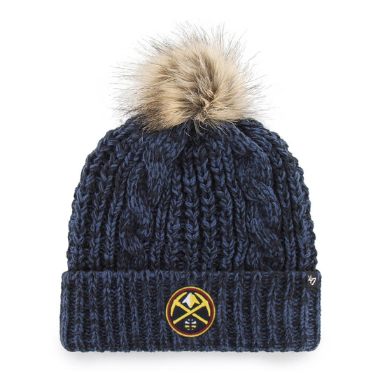 Women's Denver Nuggets Meeko Pom Knit - Navy