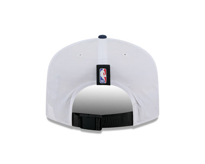 Hat for the 2025 draft, showcasing the Denver Nuggets logo in New Era's newest style 19Twenty design. White cap with navy bill, red script Denver Nuggets
