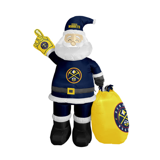 Nuggets 7ft Yard Inflatable Santa Claus