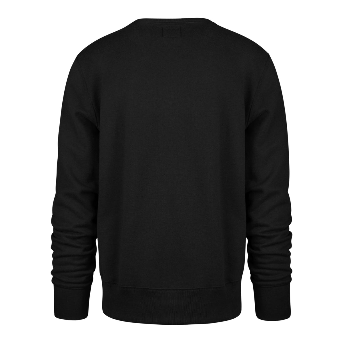 Back of the black crew on a white background