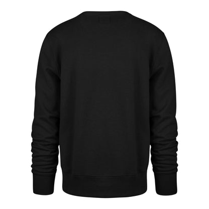 Back of the black crew on a white background