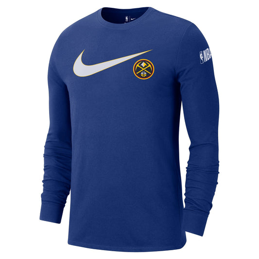 Nuggets Swoosh Essential Long Sleeve T-Shirt - Royal