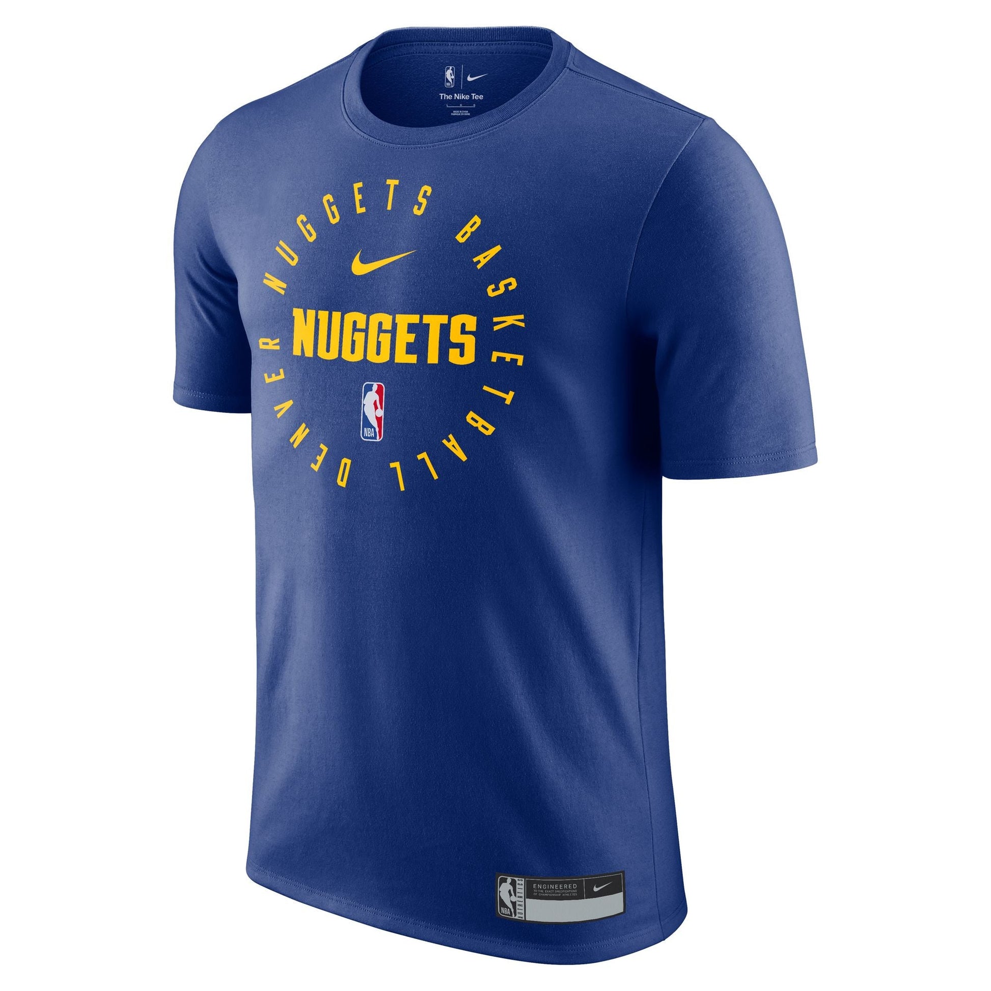 2024-25 Nuggets Legend On-Court Practice Performance T-Shirt Blue