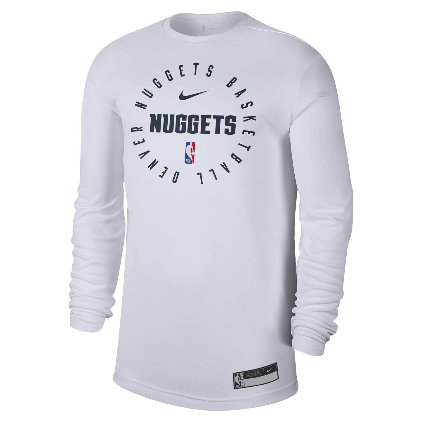 2024-25 Nuggets Legend On-Court Practice Long Sleeve T-Shirt - White