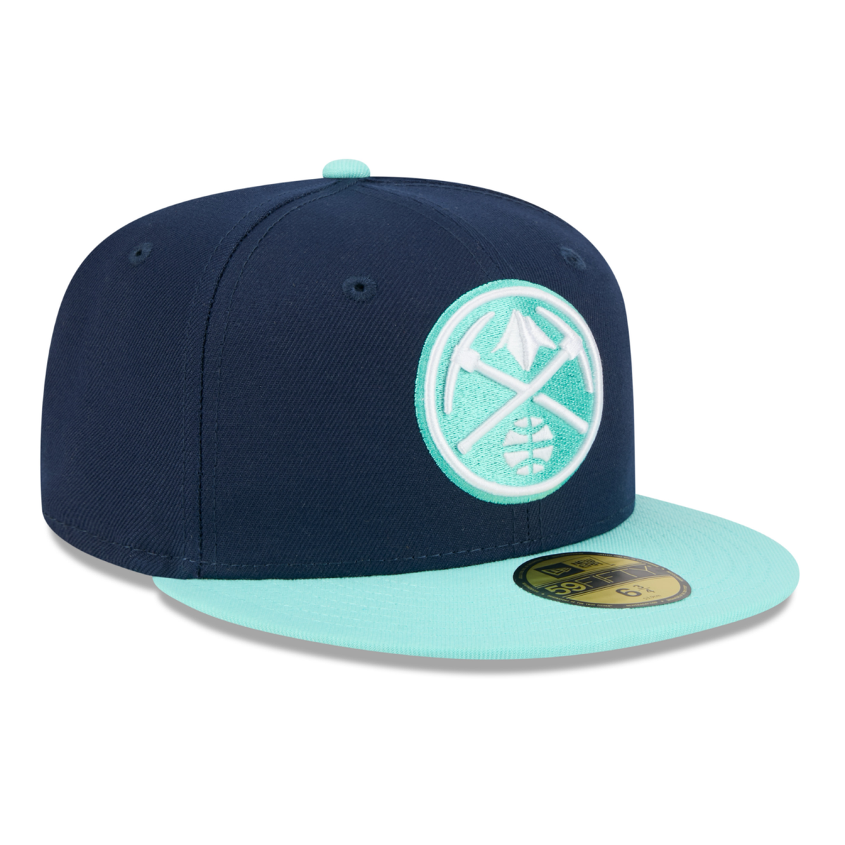 Denver Nuggets Two Tone Colorpack New Era 59FIFTY Hat - Navy/Teal