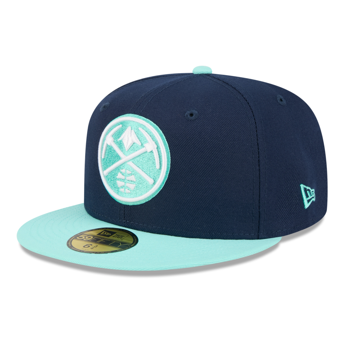 Denver Nuggets Two Tone Colorpack New Era 59FIFTY Hat - Navy/Teal