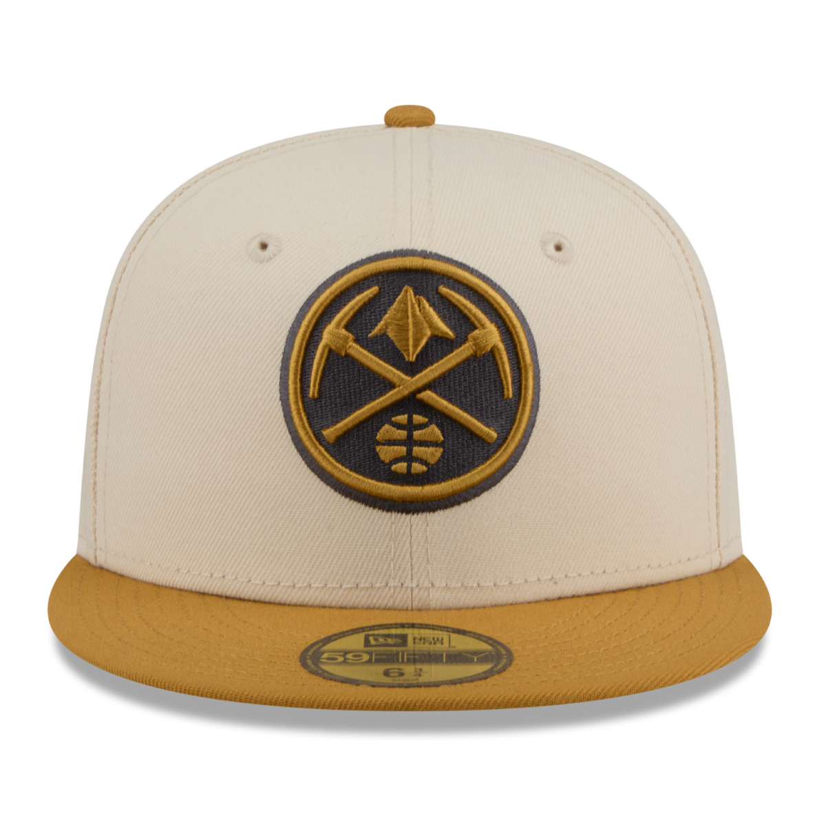 Denver Nuggets Two Tone Colorpack New Era 59FIFTY Hat - Gold/Natural
