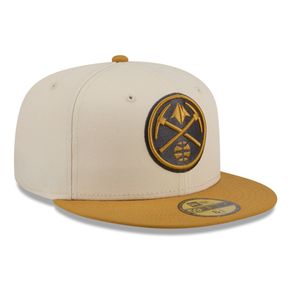 Denver Nuggets Two Tone Colorpack New Era 59FIFTY Hat - Gold/Natural
