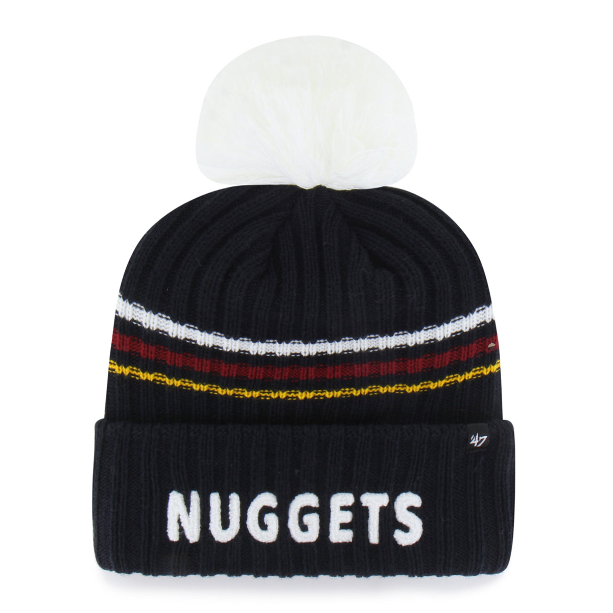 Women's Denver Nuggets '47 Brand Fuzzy Script Pom Knit