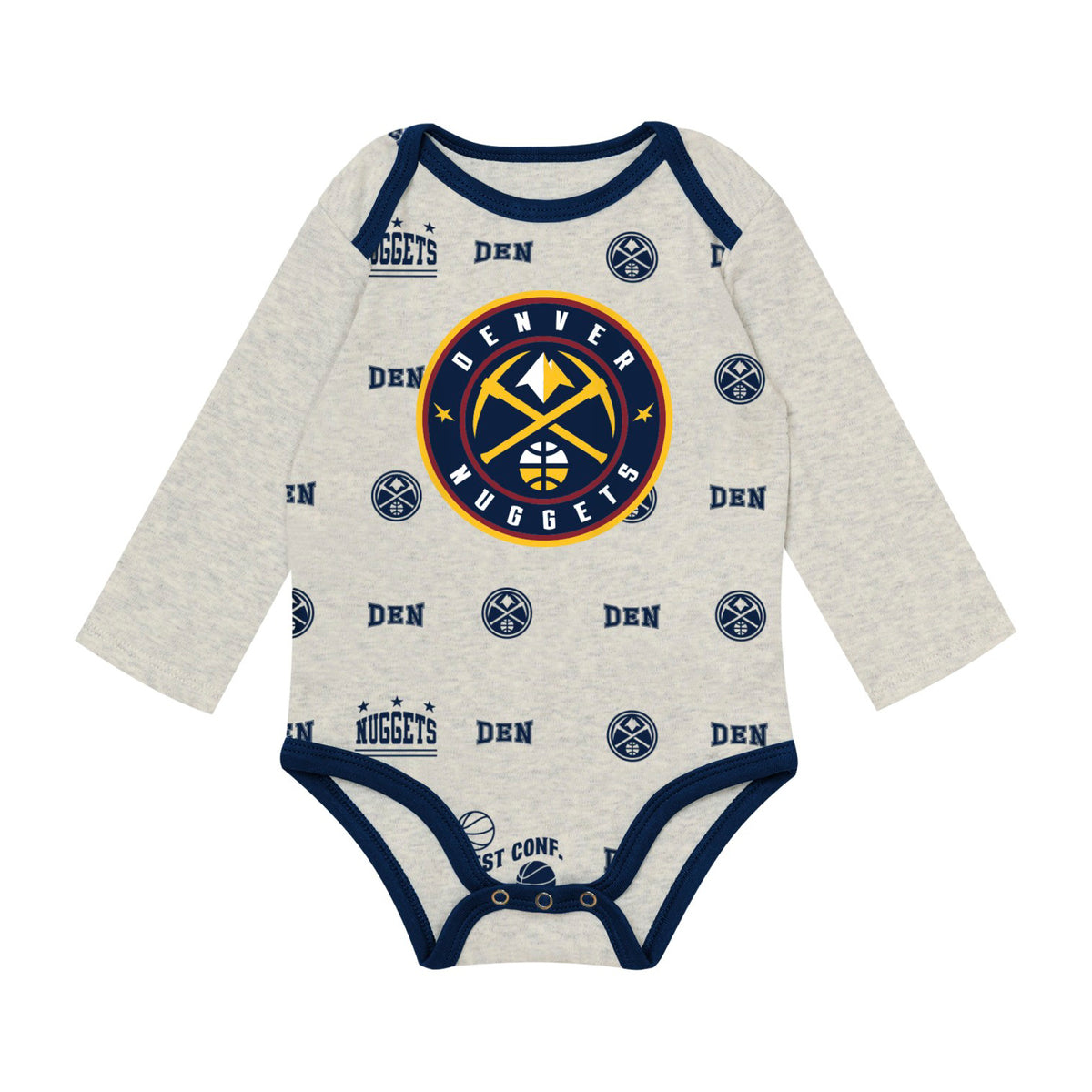 Denver Nuggets Pinch Post Creeper 3 Piece Set