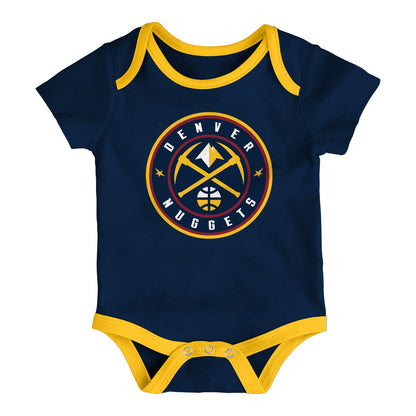 Denver Nuggets Behind The Back Creeper 3 Piece Set