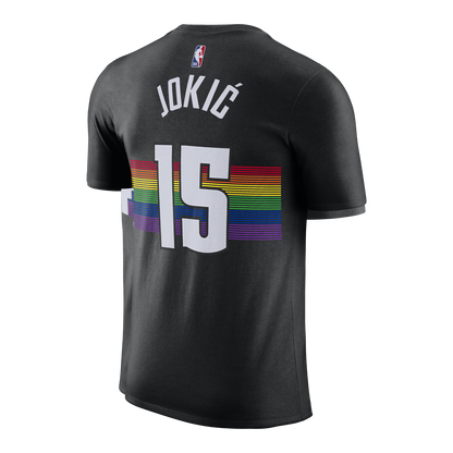 Denver Nuggets 2025-26 City Edition Nike Nikola Jokic Name & Number T-Shirt