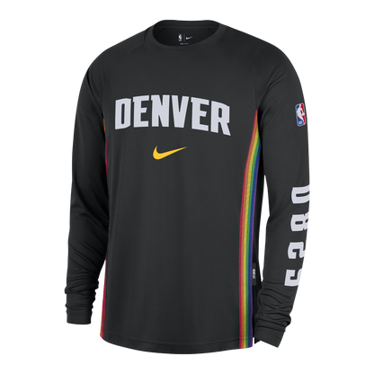 Denver Nuggets 2025-26 City Edition Nike Long Sleeve Pregame T-shirt