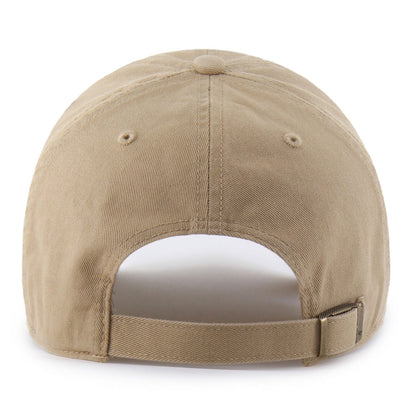 Beige hat on a white background, back facing view