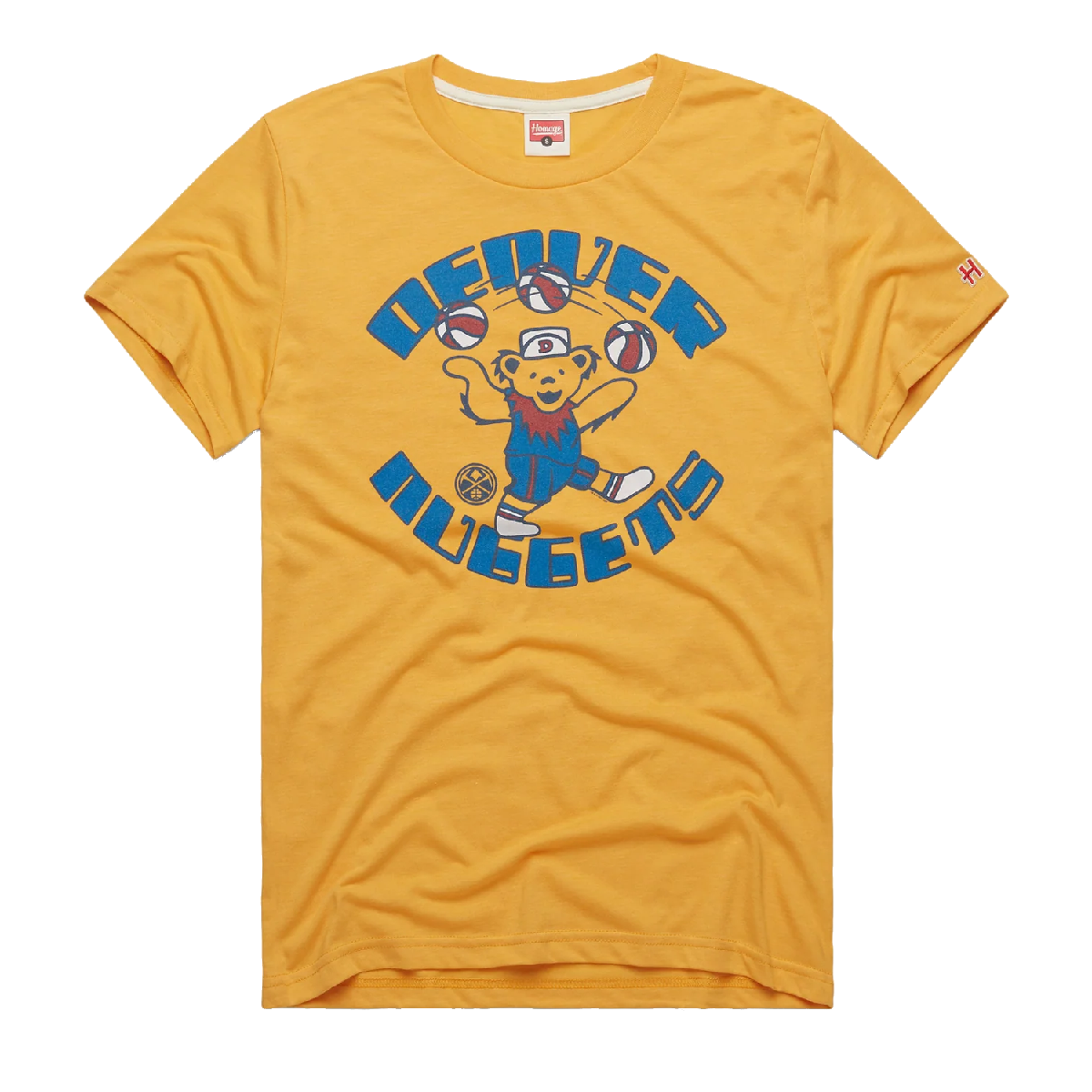 Denver Nuggets Grateful Dead Dancing Bear T-Shirt - Gold