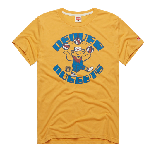 Denver Nuggets Grateful Dead Dancing Bear T-Shirt - Gold