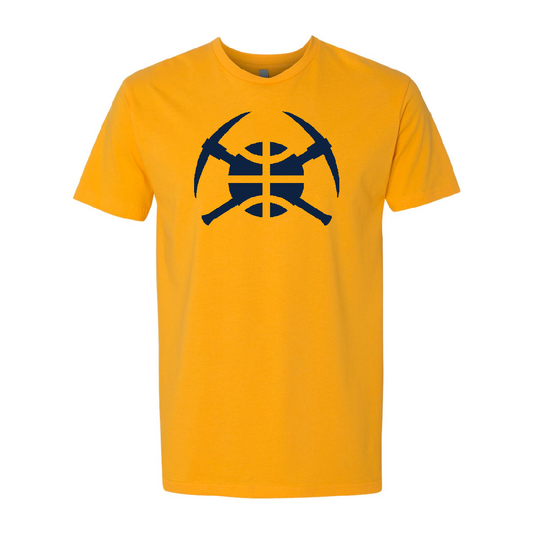 Nuggets Pick Axe / Ball  Logo T-Shirt - Gold