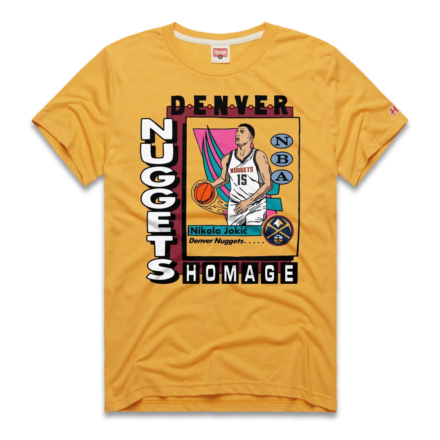Denver Nuggets Nikola Jokić Trading Card T-Shirt