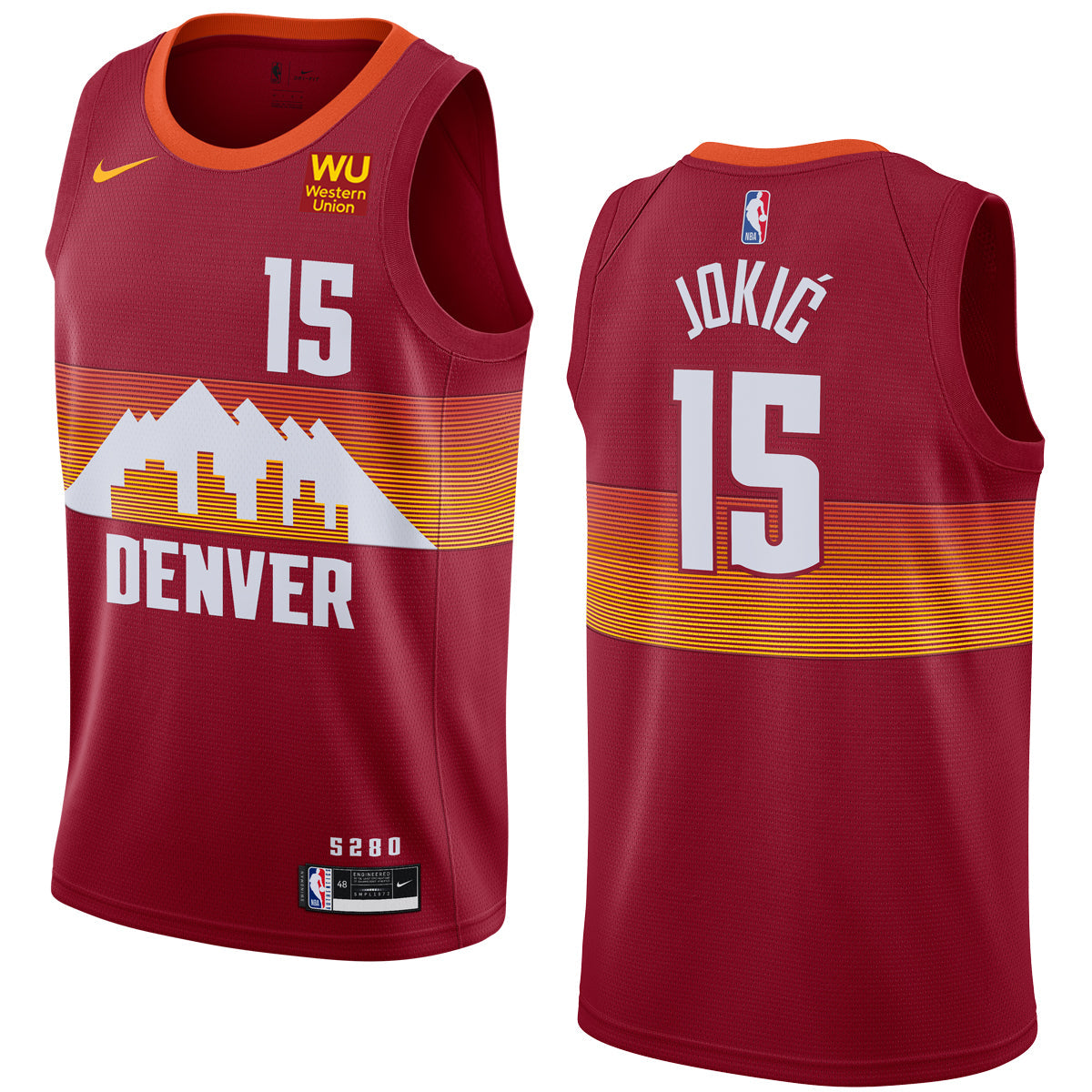 #15 Nikola Jokić 2020-21 Denver Nuggets City Edition Swingman Jersey