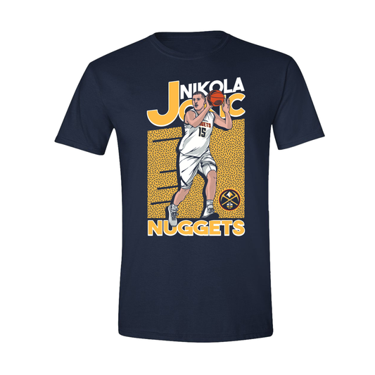 Nuggets #15 Nikola Jokić In Action T-Shirt