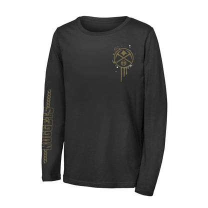 Denver Nuggets Youth Gold Star Long Sleeve T-Shirt