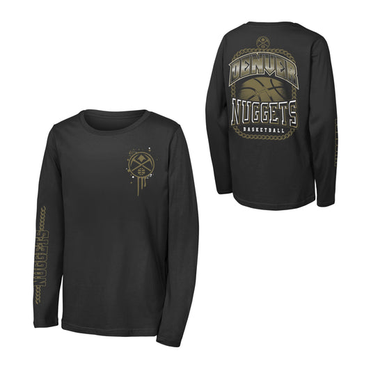 Denver Nuggets Youth Gold Star Long Sleeve T-Shirt