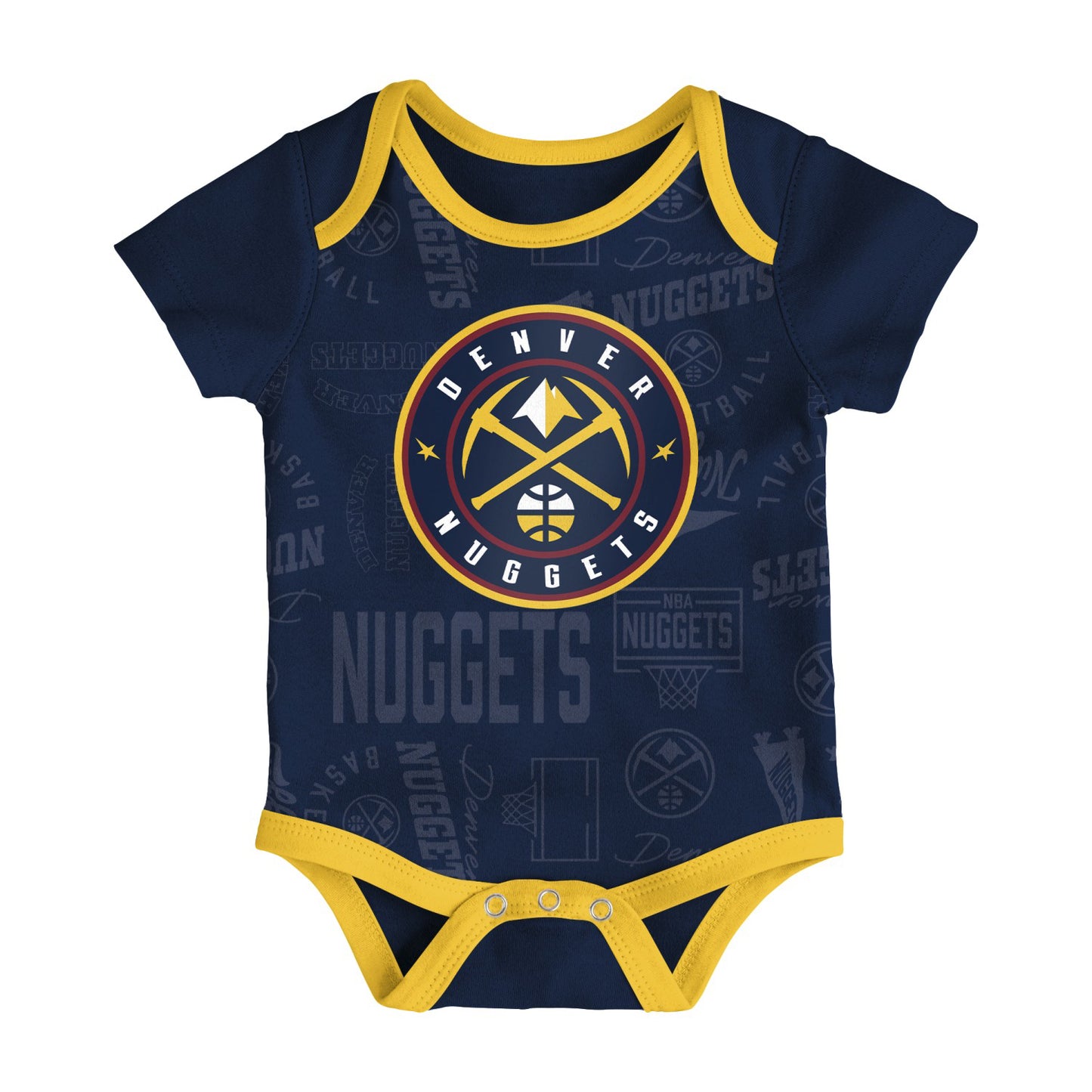 Denver Nuggets Born To Hoop 3 Piece Creeper Set