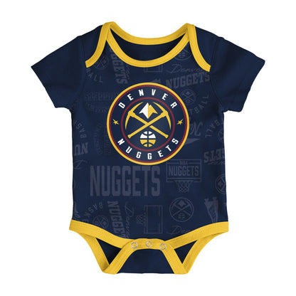 Denver Nuggets Born To Hoop 3 Piece Creeper Set