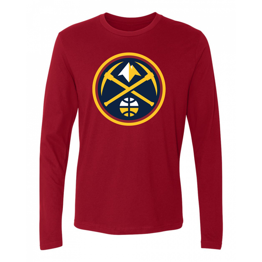 Nuggets L/S Primary Logo T-Shirt - Cardinal