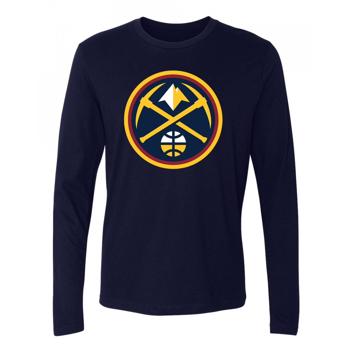 Nuggets L/S Primary Logo T-Shirt - Navy