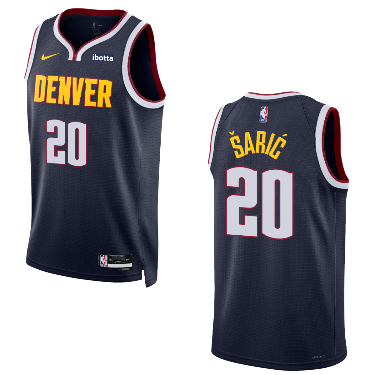 Denver Nuggets #20 Dario Šaric Icon Swingman Jersey ERROR