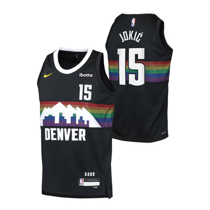 Youth Denver Nuggets 2025-26 City Edition #15 Nikola Jokic Swingman Jersey